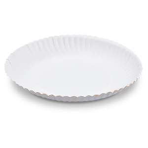 Pappteller aus Frischfasermaterial, rund tief Ø22cm, fettdicht, weiß, 50 Stk.