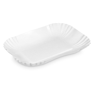 Pappschalen aus Frischfaser 17,5 x 13 x 3 cm fettdicht weiß, 250 Stk.