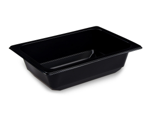 Siegelschalen Menüschalen ungeteilt 17,8 x 12,7 x 5 cm schwarz 600ml, 100 Stk.