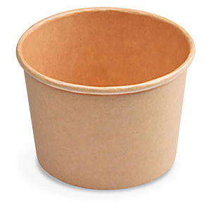 Eisbecher aus Pappe Kraftpapier braun Ø75mm 125 ml, 50 Stk.
