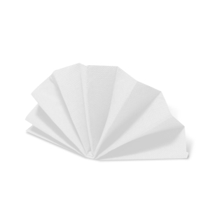 DekoStar Servietten 38 x 38cm weiß, Geprägte Tischservietten Tischdekoration, 50 Stk.