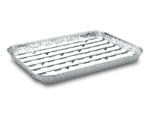 Alu-Grillpfannen Grillschalen BBQ, 34.4 x 22.4 mehrfach verwendbar, 3 Stk.