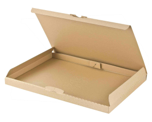 Versandkarton 255x190x20mm schnelle Aufrichtung mit Steckverschluss Großbrief Maxibrief A5 B5 braun
